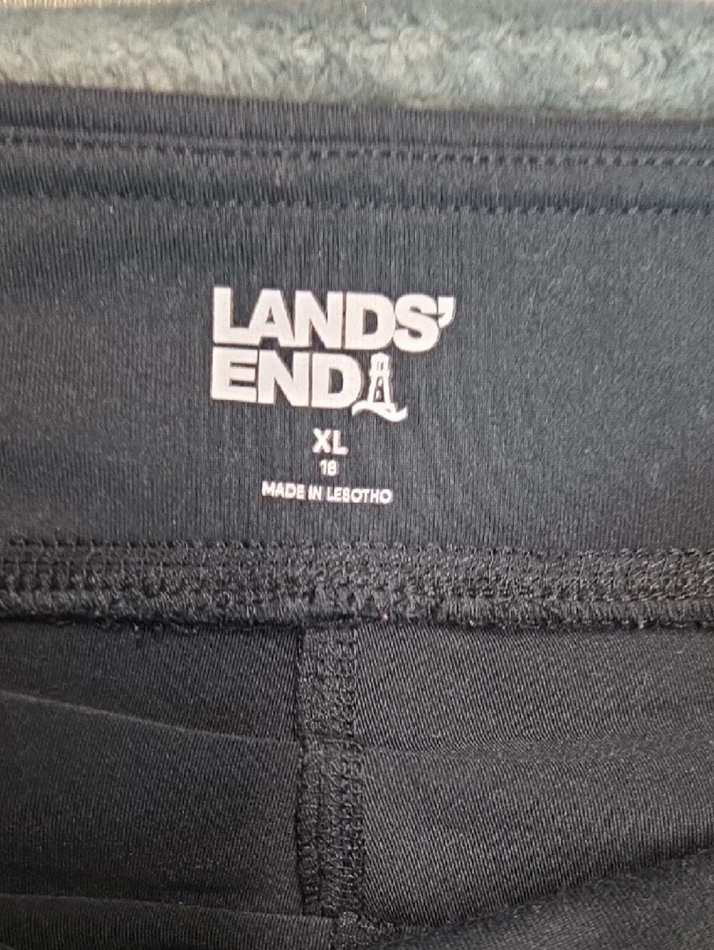 Lands' End Black Athletic Mini Skirt